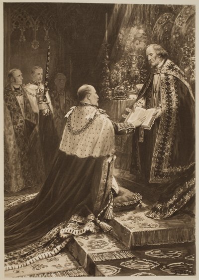 The Coronation Ceremony of 1902: The Position of King Edward VII at the Taking of the Oath, from 